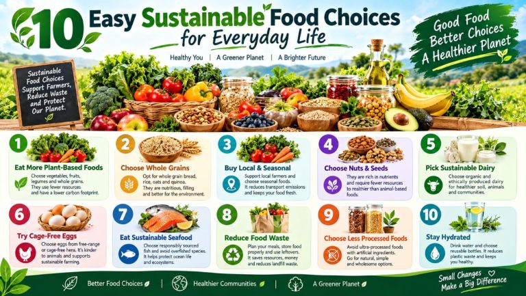 10 Easy Sustainable Food Choices for Everyday Life